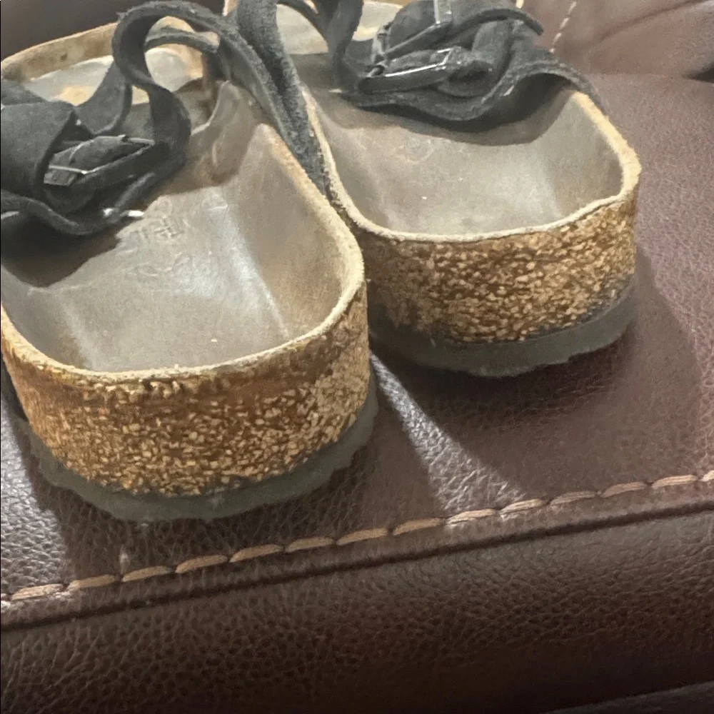 Birkenstock Men's Black Suede Dual Strap Sandals